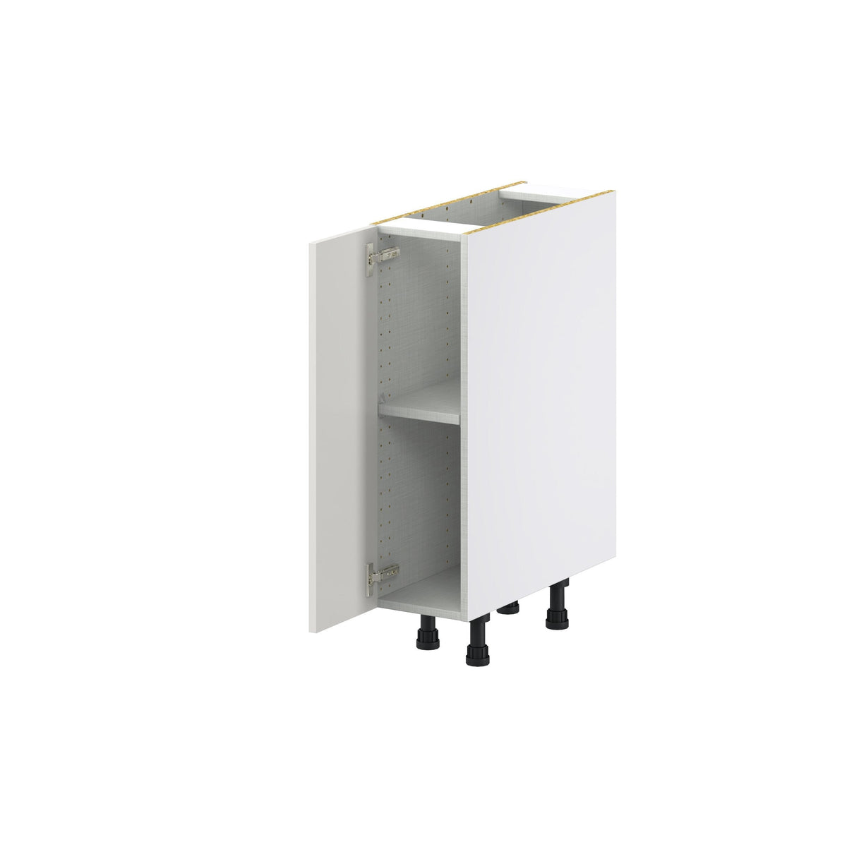 Hugo&Borg Belcourt 9-in W x 34.5-in H x 24-in D Gray Painted Base Fully Assembled Cabinet (Recessed Panel Shaker Door Style)