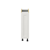 Hugo&Borg Belcourt 9-in W x 34.5-in H x 24-in D Gray Painted Base Fully Assembled Cabinet (Recessed Panel Shaker Door Style)