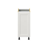 Hugo&Borg Belcourt 15-in W x 34.5-in H x 24-in D Gray Painted Base Fully Assembled Cabinet (Recessed Panel Shaker Door Style)