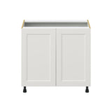Hugo&Borg Belcourt 36-in W x 34.5-in H x 24-in D Gray Painted Base Fully Assembled Cabinet (Recessed Panel Shaker Door Style)