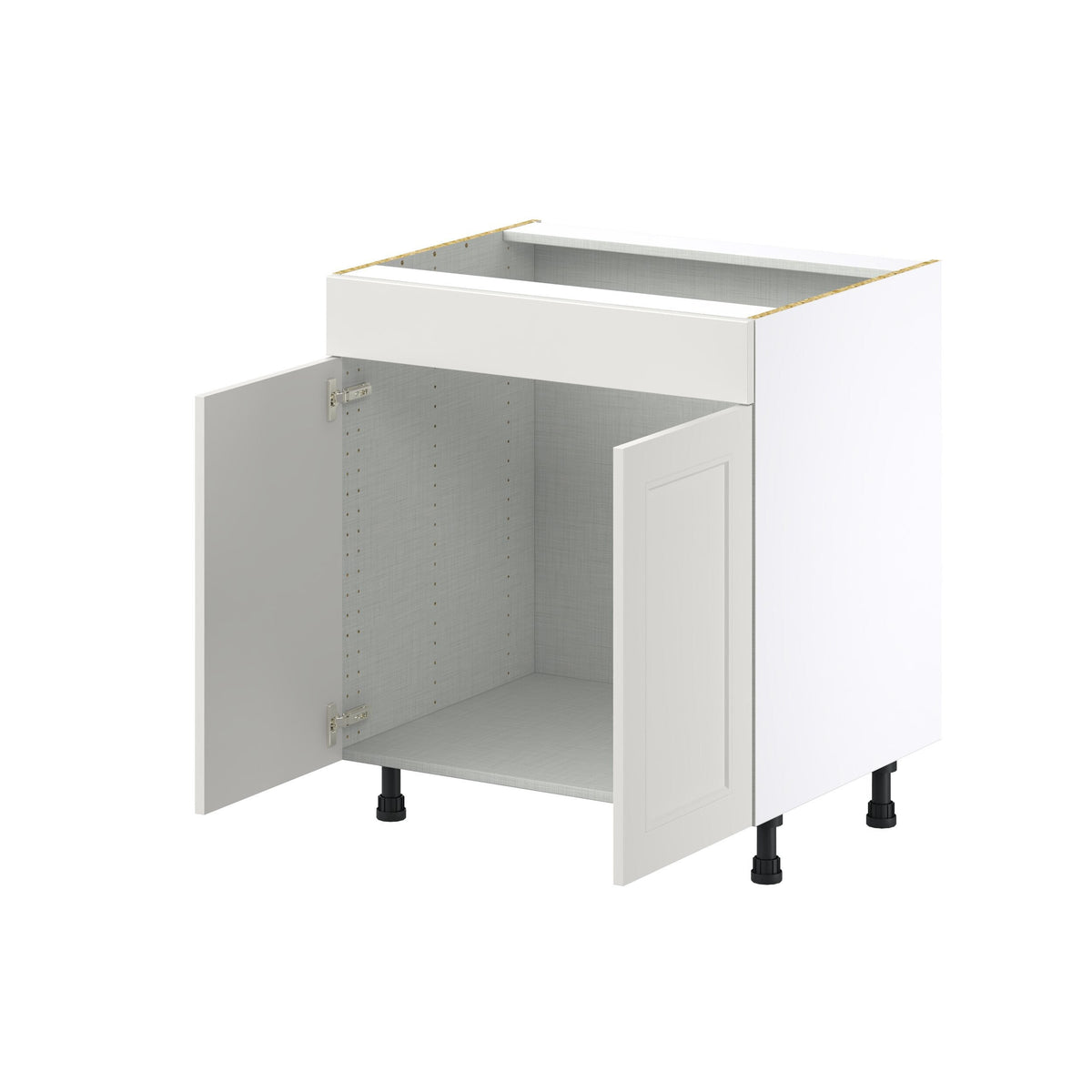 Hugo&Borg Belcourt 30-in W x 34.5-in H x 24-in D Gray Painted Sink Base Fully Assembled Cabinet (Recessed Panel Shaker Style)