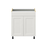 Hugo&Borg Belcourt 30-in W x 34.5-in H x 24-in D Gray Painted Sink Base Fully Assembled Cabinet (Recessed Panel Shaker Style)