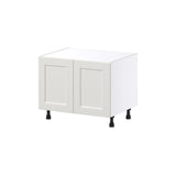 Hugo&Borg Belcourt 30-in W x 24.5-in H x 24-in D Gray Painted Sink Base Fully Assembled Cabinet (Recessed Panel Shaker Style)