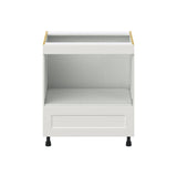 Hugo&Borg Belcourt 30-in W x 34.5-in H x 24-in D Gray Painted 1-Drawer Base Fully Assembled Cabinet (Recessed Panel Style)