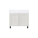 Hugo&Borg Belcourt 30-in W x 24.5-in H x 24-in D Gray Painted Sink Base Fully Assembled Cabinet (Recessed Panel Shaker Style)