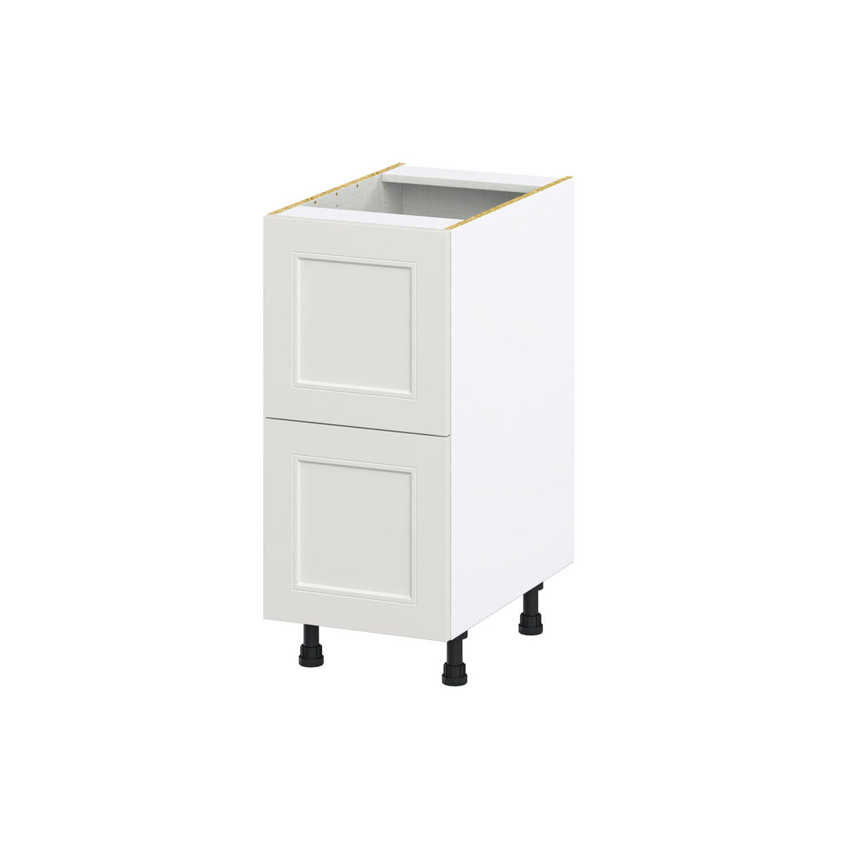 Hugo&Borg Belcourt 15-in W x 34.5-in H x 24-in D Gray Painted 2-Drawer Base Fully Assembled Cabinet (Recessed Panel Style)
