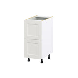 Hugo&Borg Belcourt 15-in W x 34.5-in H x 24-in D Gray Painted 2-Drawer Base Fully Assembled Cabinet (Recessed Panel Style)