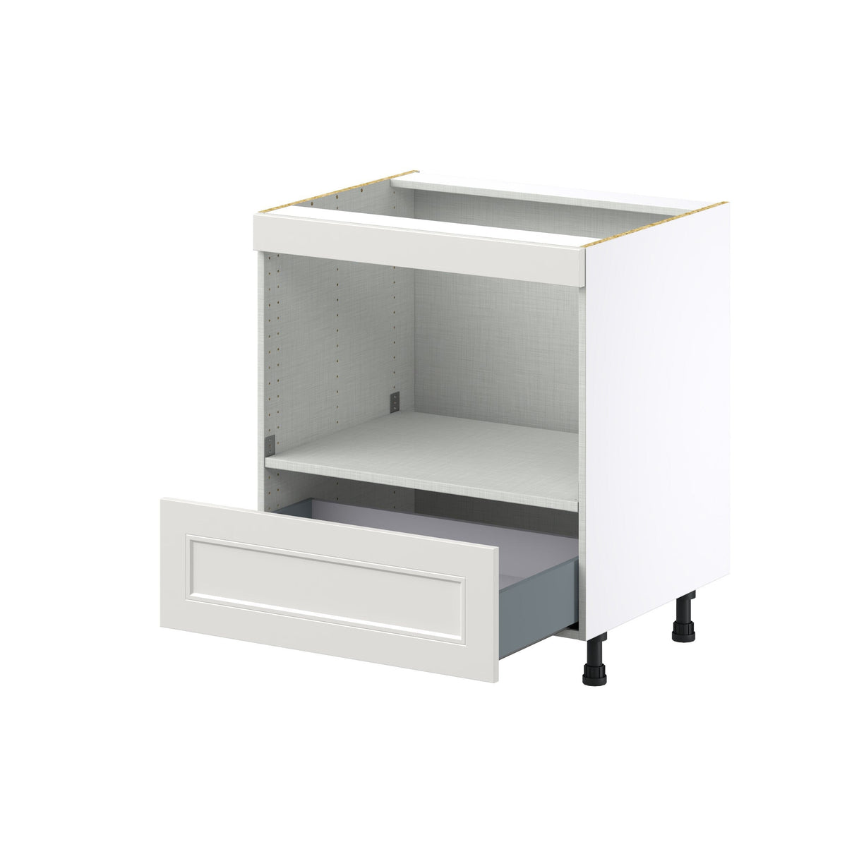 Hugo&Borg Belcourt 30-in W x 34.5-in H x 24-in D Gray Painted 1-Drawer Base Fully Assembled Cabinet (Recessed Panel Style)