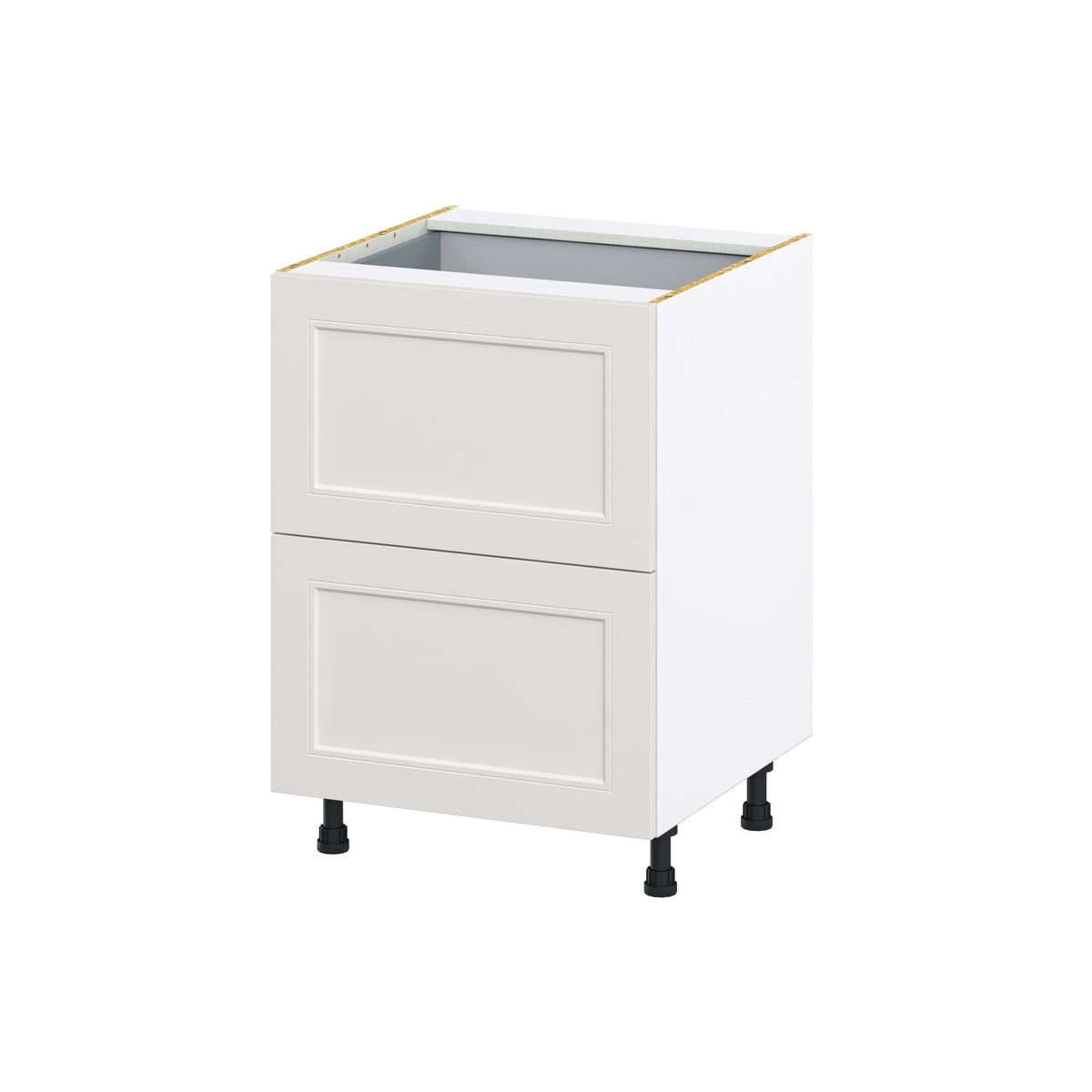 Hugo&Borg Belcourt 24-in W x 34.5-in H x 24-in D Gray Painted 3-Drawer Base Fully Assembled Cabinet (Recessed Panel Style)