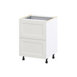 Hugo&Borg Belcourt 24-in W x 34.5-in H x 24-in D Gray Painted 3-Drawer Base Fully Assembled Cabinet (Recessed Panel Style)