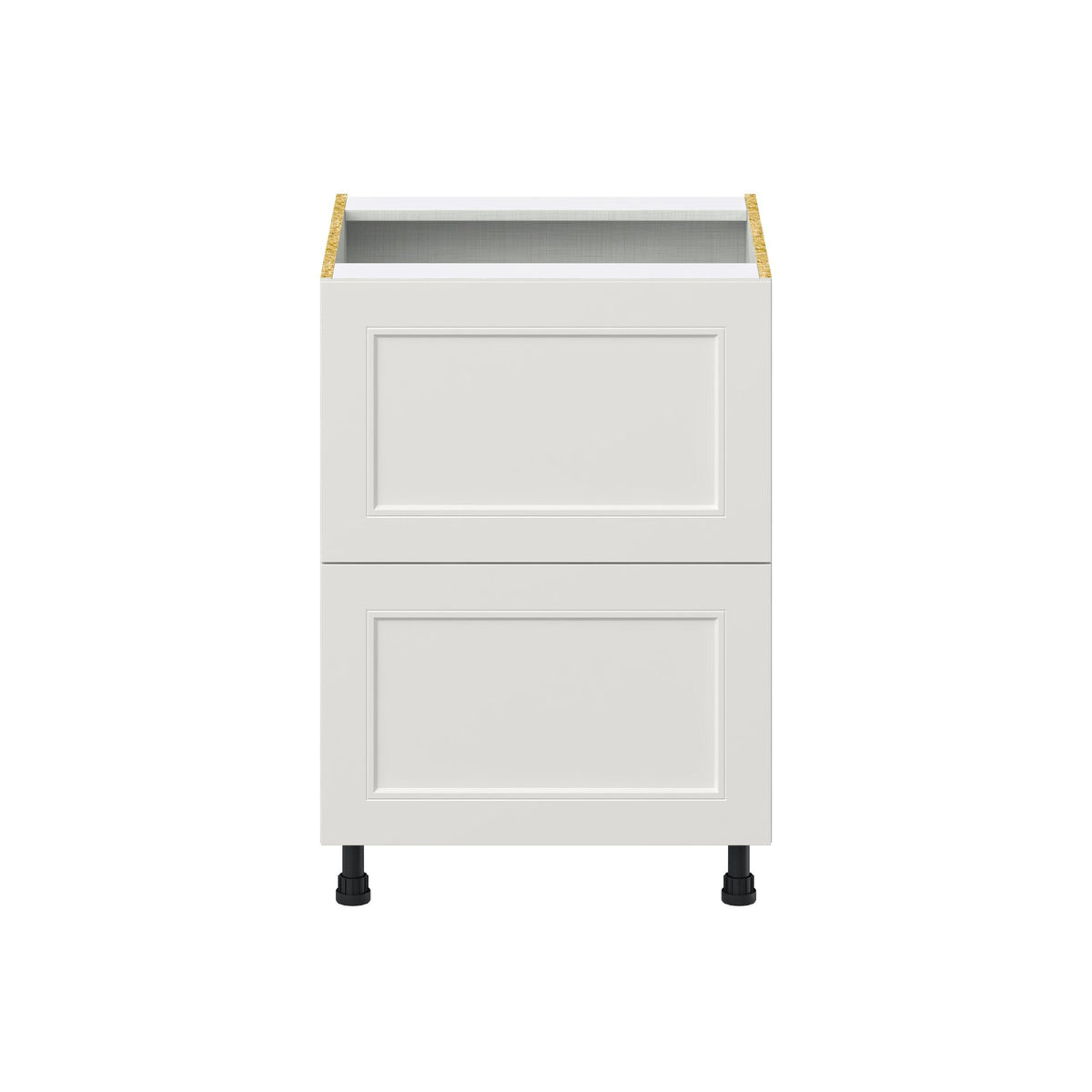 Hugo&Borg Belcourt 24-in W x 34.5-in H x 24-in D Gray Painted 2-Drawer Base Fully Assembled Cabinet (Recessed Panel Style)