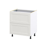 Hugo&Borg Belcourt 30-in W x 34.5-in H x 24-in D Gray Painted 3-Drawer Base Fully Assembled Cabinet (Recessed Panel Style)