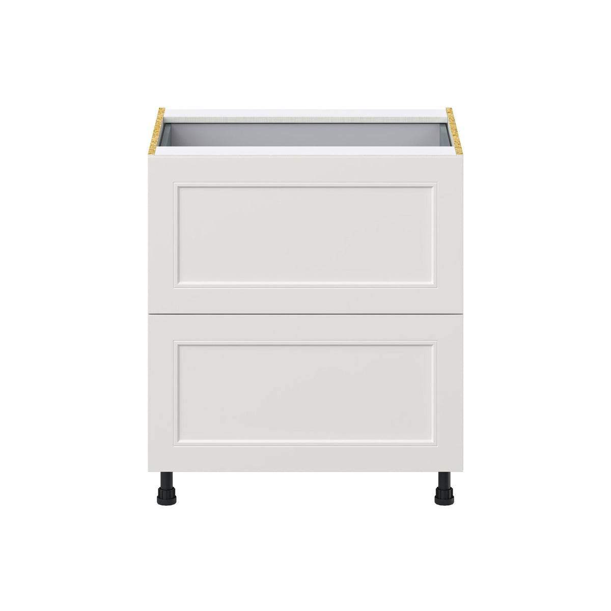 Hugo&Borg Belcourt 30-in W x 34.5-in H x 24-in D Gray Painted 3-Drawer Base Fully Assembled Cabinet (Recessed Panel Style)