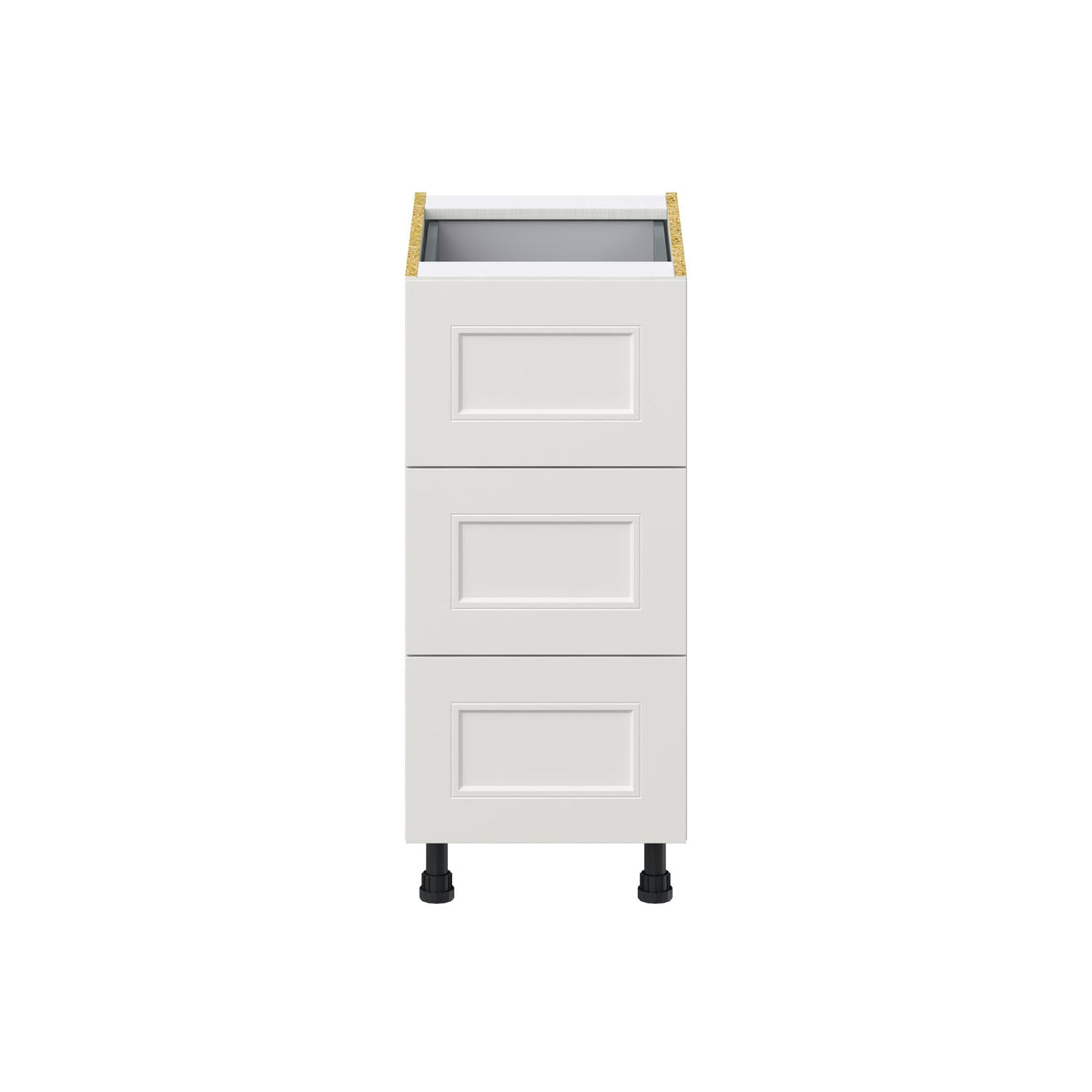 Hugo&Borg Belcourt 15-in W x 34.5-in H x 24-in D Gray Painted 4-Drawer Base Fully Assembled Cabinet (Recessed Panel Style)