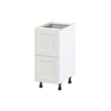 Hugo&Borg Belcourt 15-in W x 34.5-in H x 24-in D Gray Painted 3-Drawer Base Fully Assembled Cabinet (Recessed Panel Style)