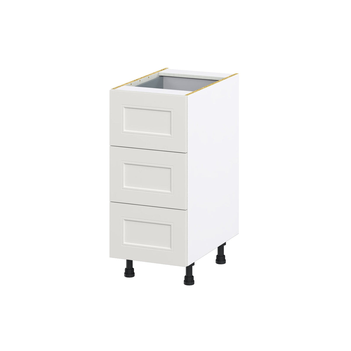 Hugo&Borg Belcourt 15-in W x 34.5-in H x 24-in D Gray Painted 4-Drawer Base Fully Assembled Cabinet (Recessed Panel Style)