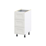 Hugo&Borg Belcourt 15-in W x 34.5-in H x 24-in D Gray Painted 4-Drawer Base Fully Assembled Cabinet (Recessed Panel Style)