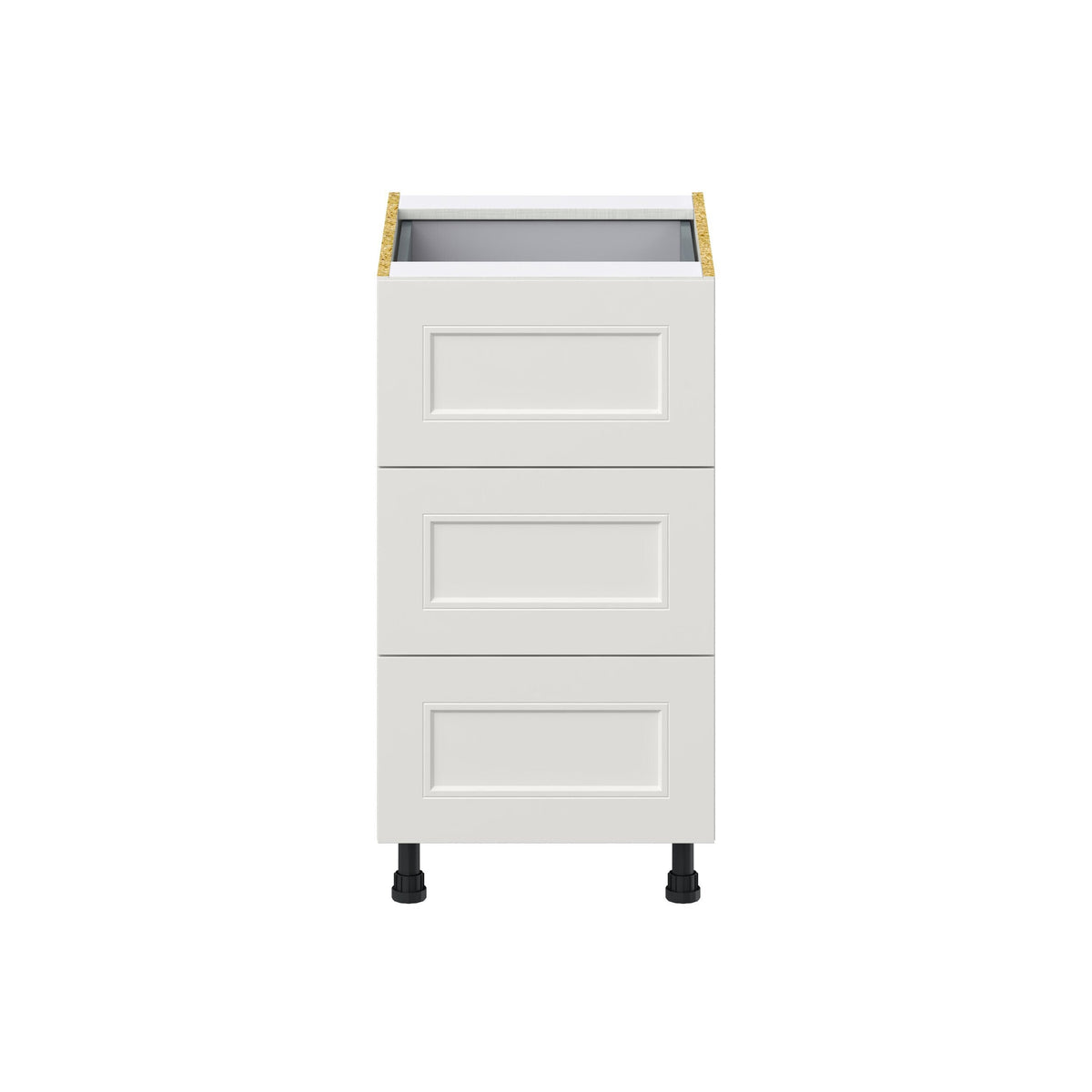Hugo&Borg Belcourt 18-in W x 34.5-in H x 24-in D Gray Painted 4-Drawer Base Fully Assembled Cabinet (Recessed Panel Style)