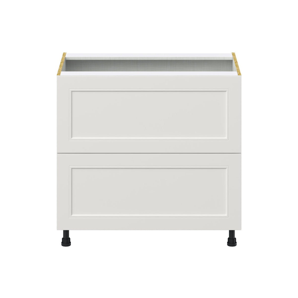 Hugo&Borg Belcourt 36-in W x 34.5-in H x 24-in D Gray Painted 2-Drawer Base Fully Assembled Cabinet (Recessed Panel Style)