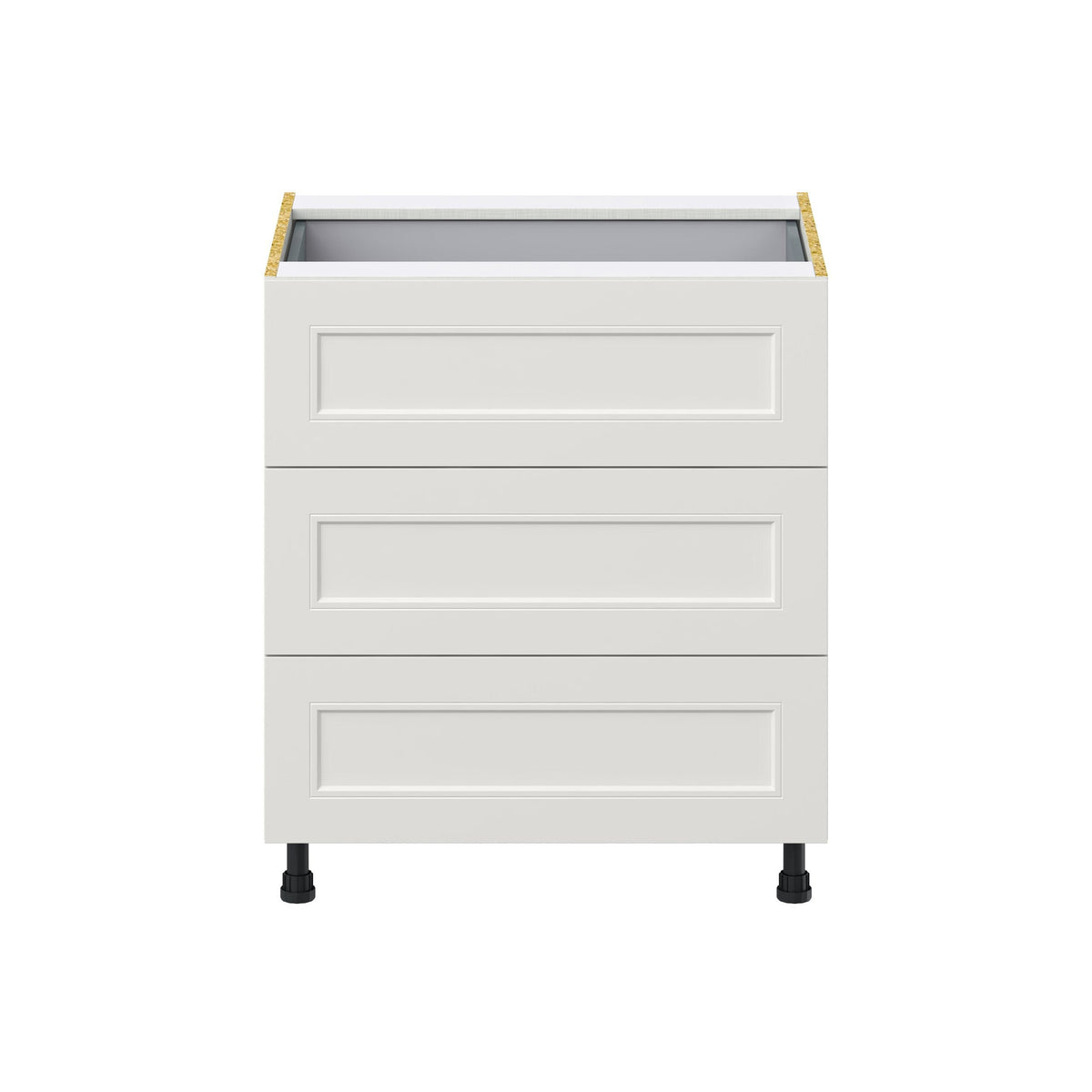 Hugo&Borg Belcourt 30-in W x 34.5-in H x 24-in D Gray Painted 4-Drawer Base Fully Assembled Cabinet (Recessed Panel Style)