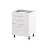 Hugo&Borg Belcourt 24-in W x 34.5-in H x 24-in D Gray Painted 4-Drawer Base Fully Assembled Cabinet (Recessed Panel Style)