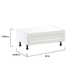 Hugo&Borg Belcourt 36-in W x 14.5-in H x 24-in D Gray Painted 1-Drawer Base Fully Assembled Cabinet (Recessed Panel Style)