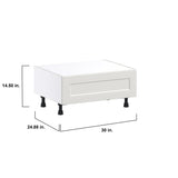Hugo&Borg Belcourt 30-in W x 14.5-in H x 24-in D Gray Painted 1-Drawer Base Fully Assembled Cabinet (Recessed Panel Style)