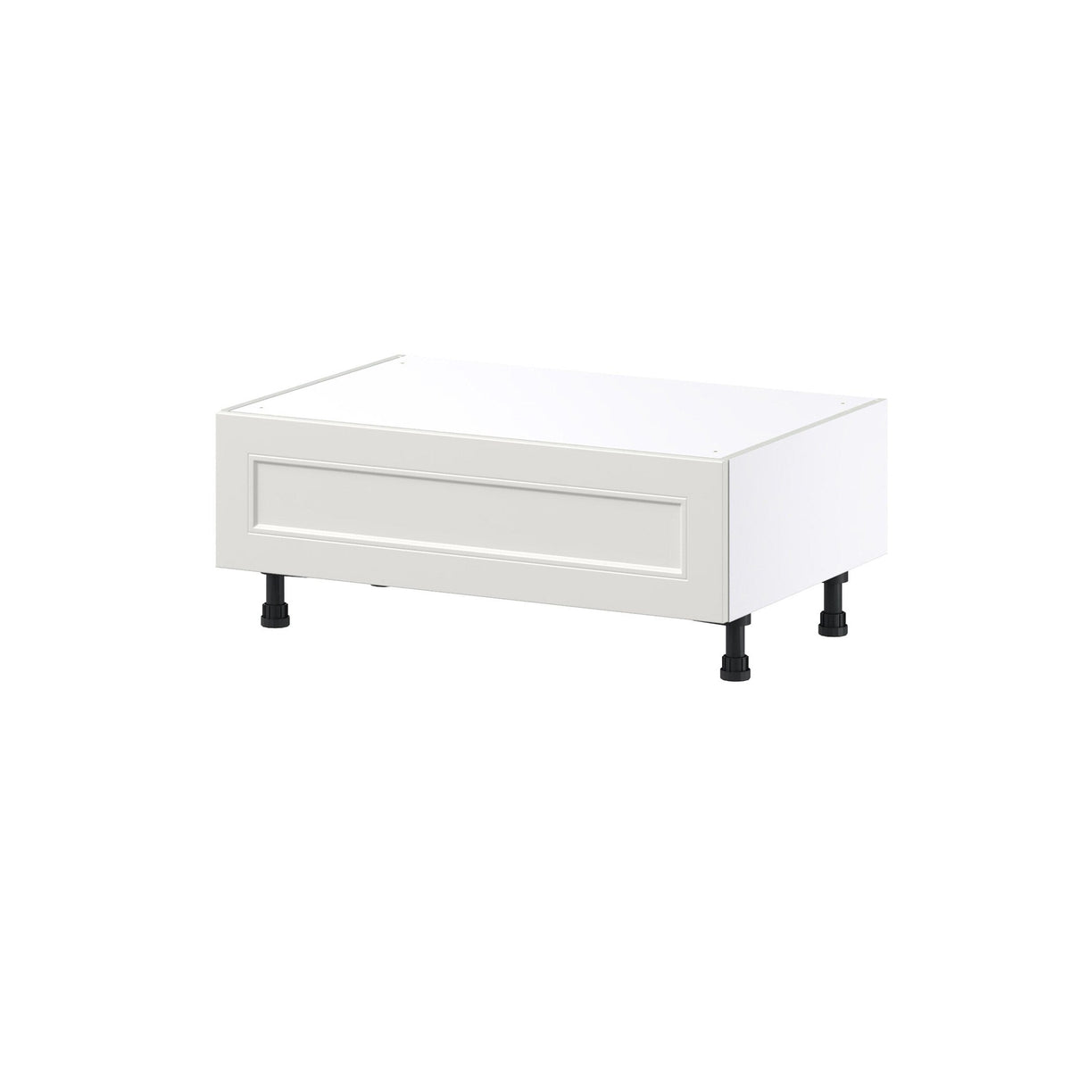 Hugo&Borg Belcourt 36-in W x 14.5-in H x 24-in D Gray Painted 1-Drawer Base Fully Assembled Cabinet (Recessed Panel Style)
