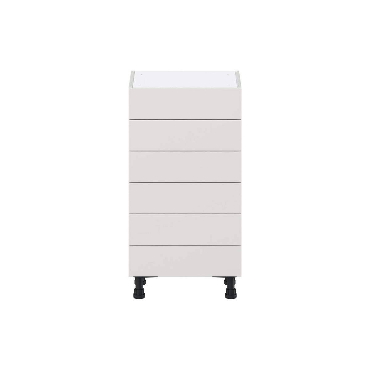 Hugo&Borg Belcourt 18-in W x 34.5-in H x 14-in D Gray Painted 6-Drawer Base Fully Assembled Cabinet (Recessed Panel Style)