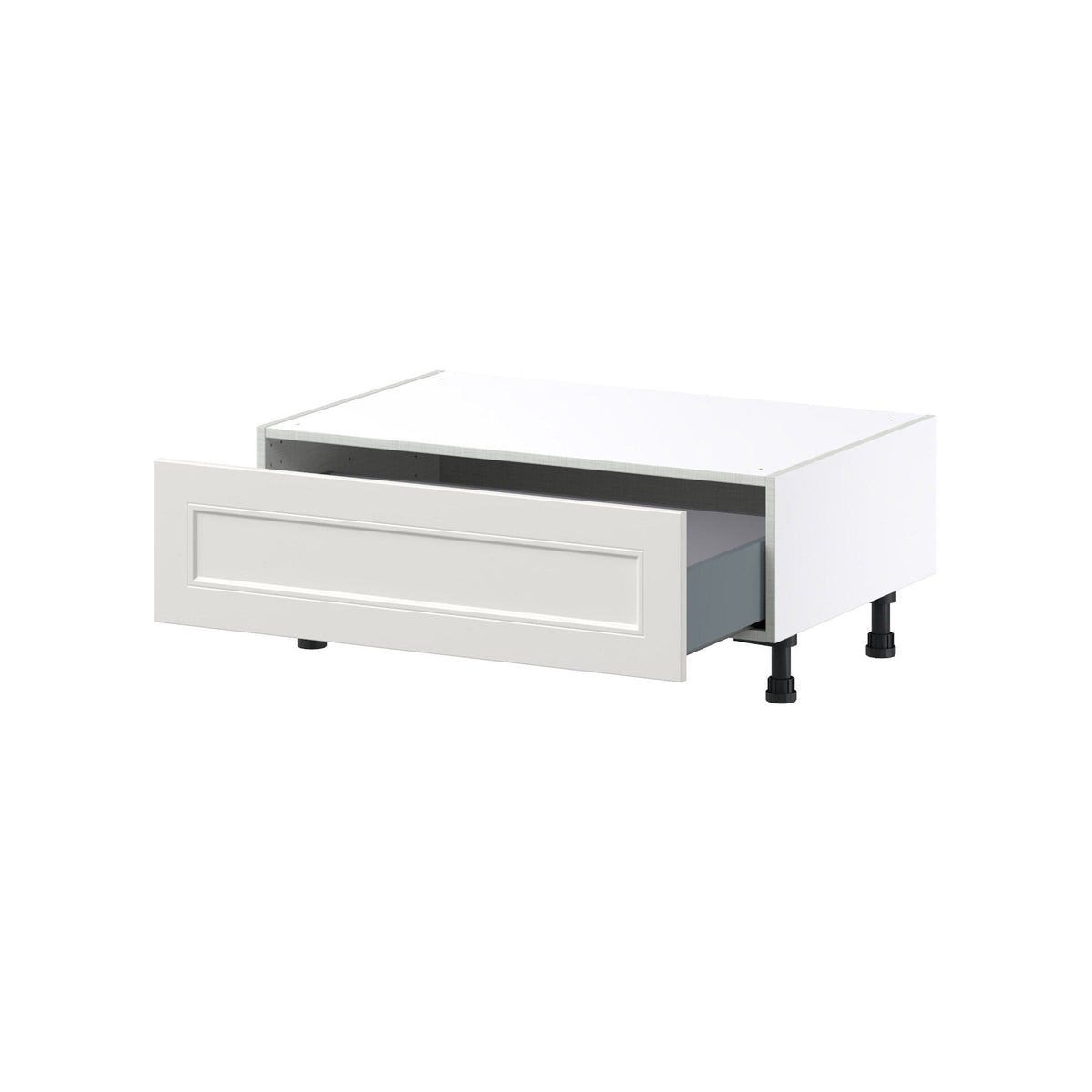 Hugo&Borg Belcourt 36-in W x 14.5-in H x 24-in D Gray Painted 1-Drawer Base Fully Assembled Cabinet (Recessed Panel Style)