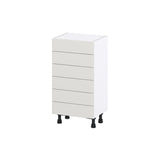 Hugo&Borg Belcourt 18-in W x 34.5-in H x 14-in D Gray Painted 6-Drawer Base Fully Assembled Cabinet (Recessed Panel Style)