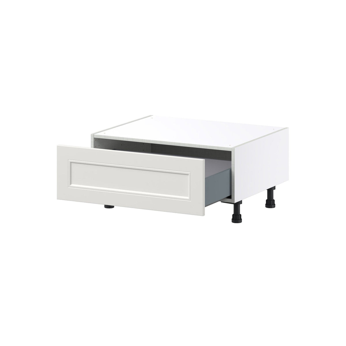 Hugo&Borg Belcourt 30-in W x 14.5-in H x 24-in D Gray Painted 1-Drawer Base Fully Assembled Cabinet (Recessed Panel Style)