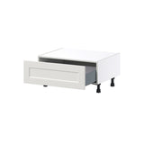 Hugo&Borg Belcourt 30-in W x 14.5-in H x 24-in D Gray Painted 1-Drawer Base Fully Assembled Cabinet (Recessed Panel Style)
