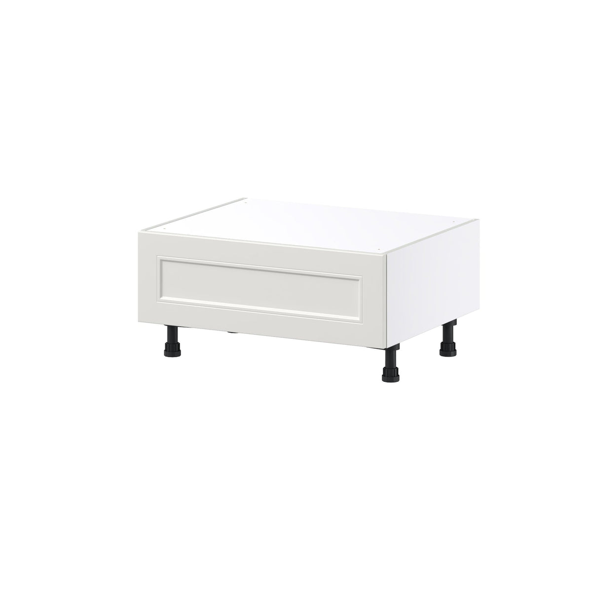 Hugo&Borg Belcourt 30-in W x 14.5-in H x 24-in D Gray Painted 1-Drawer Base Fully Assembled Cabinet (Recessed Panel Style)