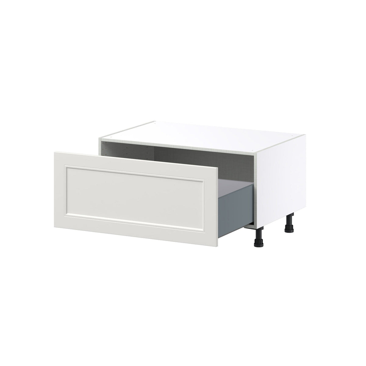 Hugo&Borg Belcourt 36-in W x 19.5-in H x 24-in D Gray Painted 1-Drawer Base Fully Assembled Cabinet (Recessed Panel Style)