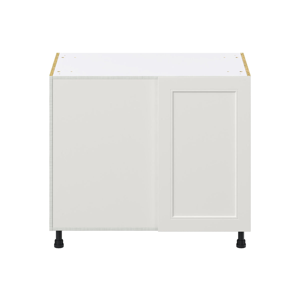 Hugo&Borg Belcourt 39-in W x 34.5-in H x 24-in D Gray Painted Blind Corner Base Fully Assembled Cabinet (Recessed Panel Shaker Style)