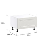 Hugo&Borg Belcourt 30-in W x 19.5-in H x 23-in D Gray Painted 1-Drawer Base Fully Assembled Cabinet (Recessed Panel Style)