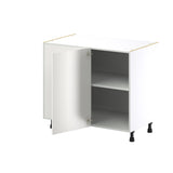 Hugo&Borg Belcourt 39-in W x 34.5-in H x 24-in D Gray Painted Blind Corner Base Fully Assembled Cabinet (Recessed Panel Shaker Style)
