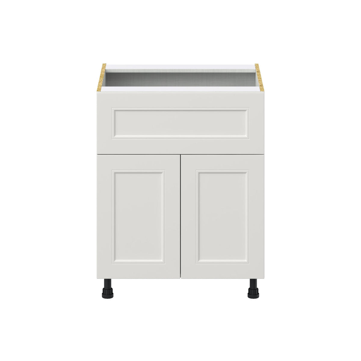 Hugo&Borg Belcourt 27-in W x 34.5-in H x 25-in D Gray Painted 1-Drawer Base Fully Assembled Cabinet (Recessed Panel Shaker Style)