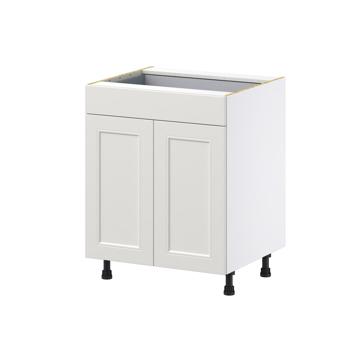 Hugo&Borg Belcourt 27-in W x 34.5-in H x 24-in D Gray Painted 1-Drawer Base Fully Assembled Cabinet (Recessed Panel Shaker Style)