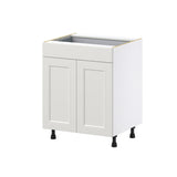 Hugo&Borg Belcourt 27-in W x 34.5-in H x 24-in D Gray Painted 1-Drawer Base Fully Assembled Cabinet (Recessed Panel Shaker Style)