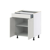 Hugo&Borg Belcourt 27-in W x 34.5-in H x 24-in D Gray Painted 1-Drawer Base Fully Assembled Cabinet (Recessed Panel Shaker Style)
