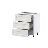 Hugo&Borg Belcourt 27-in W x 34.5-in H x 24-in D Gray Painted 4-Drawer Base Fully Assembled Cabinet (Recessed Panel Style)