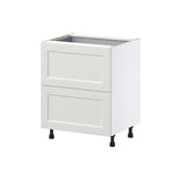 Hugo&Borg Belcourt 27-in W x 34.5-in H x 24-in D Gray Painted 3-Drawer Base Fully Assembled Cabinet (Recessed Panel Style)