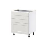 Hugo&Borg Belcourt 27-in W x 34.5-in H x 24-in D Gray Painted 4-Drawer Base Fully Assembled Cabinet (Recessed Panel Style)