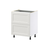 Hugo&Borg Belcourt 27-in W x 34.5-in H x 24-in D Gray Painted 2-Drawer Base Fully Assembled Cabinet (Recessed Panel Style)