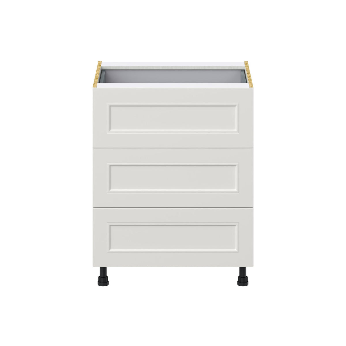 Hugo&Borg Belcourt 27-in W x 34.5-in H x 24-in D Gray Painted 4-Drawer Base Fully Assembled Cabinet (Recessed Panel Style)