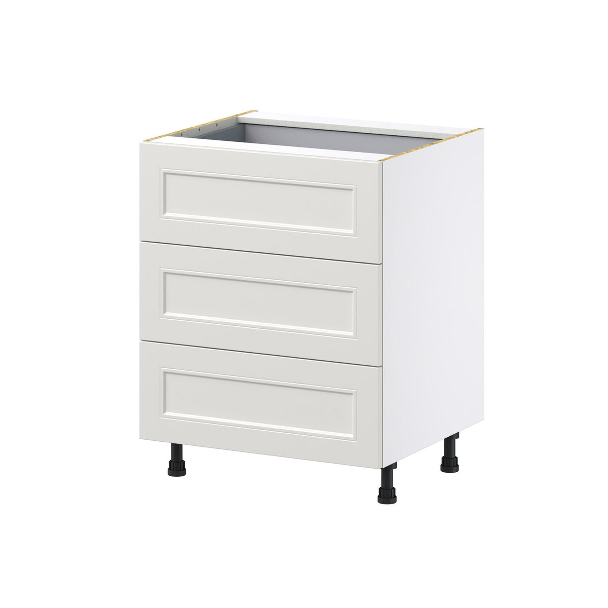 Hugo&Borg Belcourt 27-in W x 34.5-in H x 24-in D Gray Painted 4-Drawer Base Fully Assembled Cabinet (Recessed Panel Style)