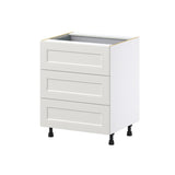 Hugo&Borg Belcourt 27-in W x 34.5-in H x 24-in D Gray Painted 4-Drawer Base Fully Assembled Cabinet (Recessed Panel Style)