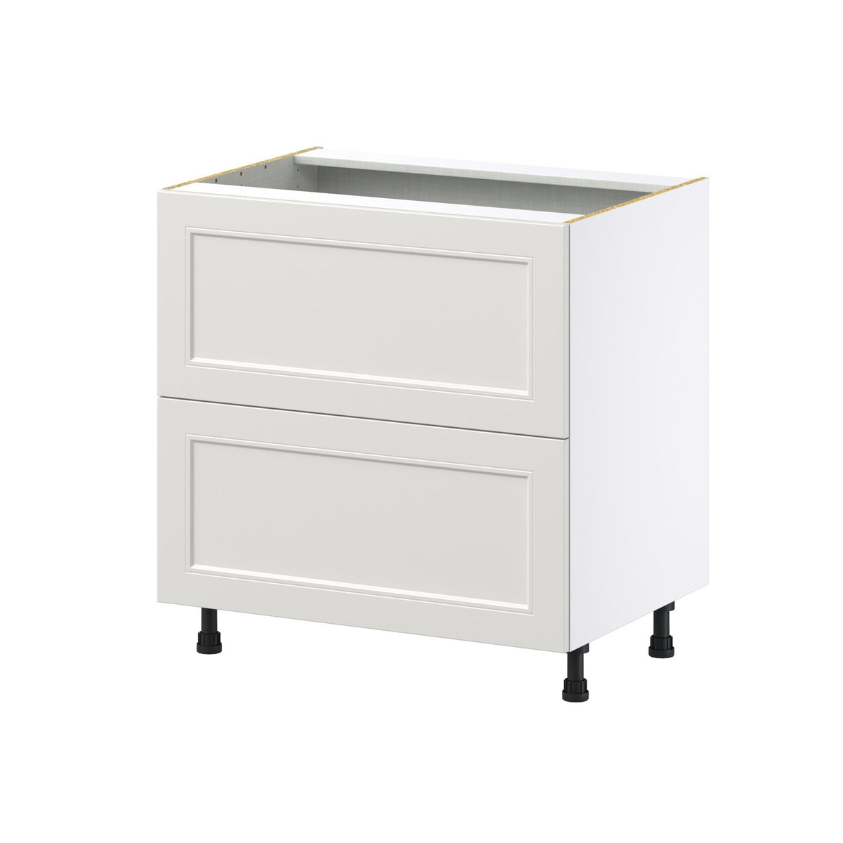 Hugo&Borg Belcourt 33-in W x 34.5-in H x 24-in D Gray Painted 2-Drawer Base Fully Assembled Cabinet (Recessed Panel Style)